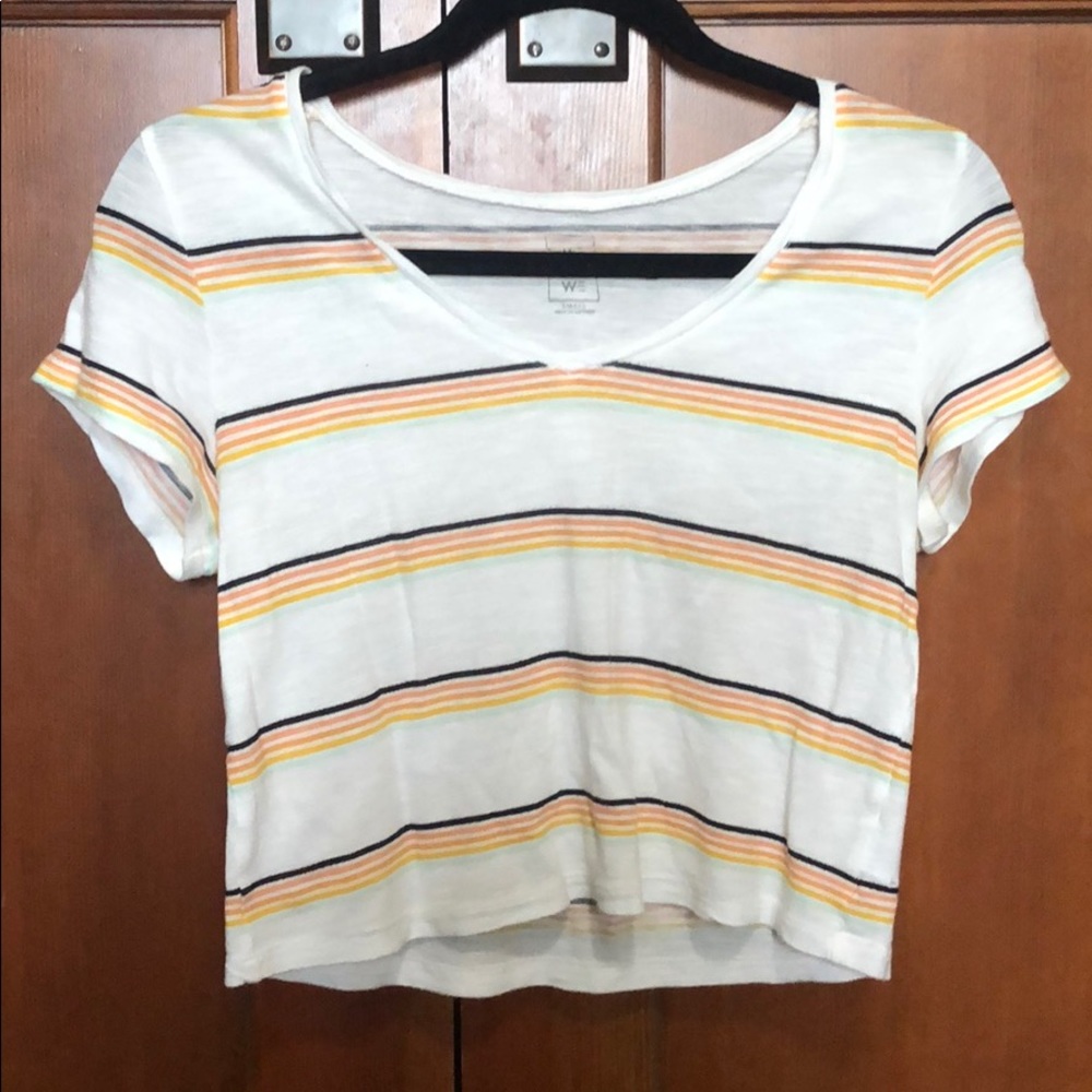 Me to We striped crop top